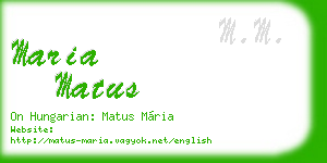 maria matus business card