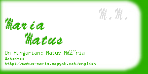 maria matus business card